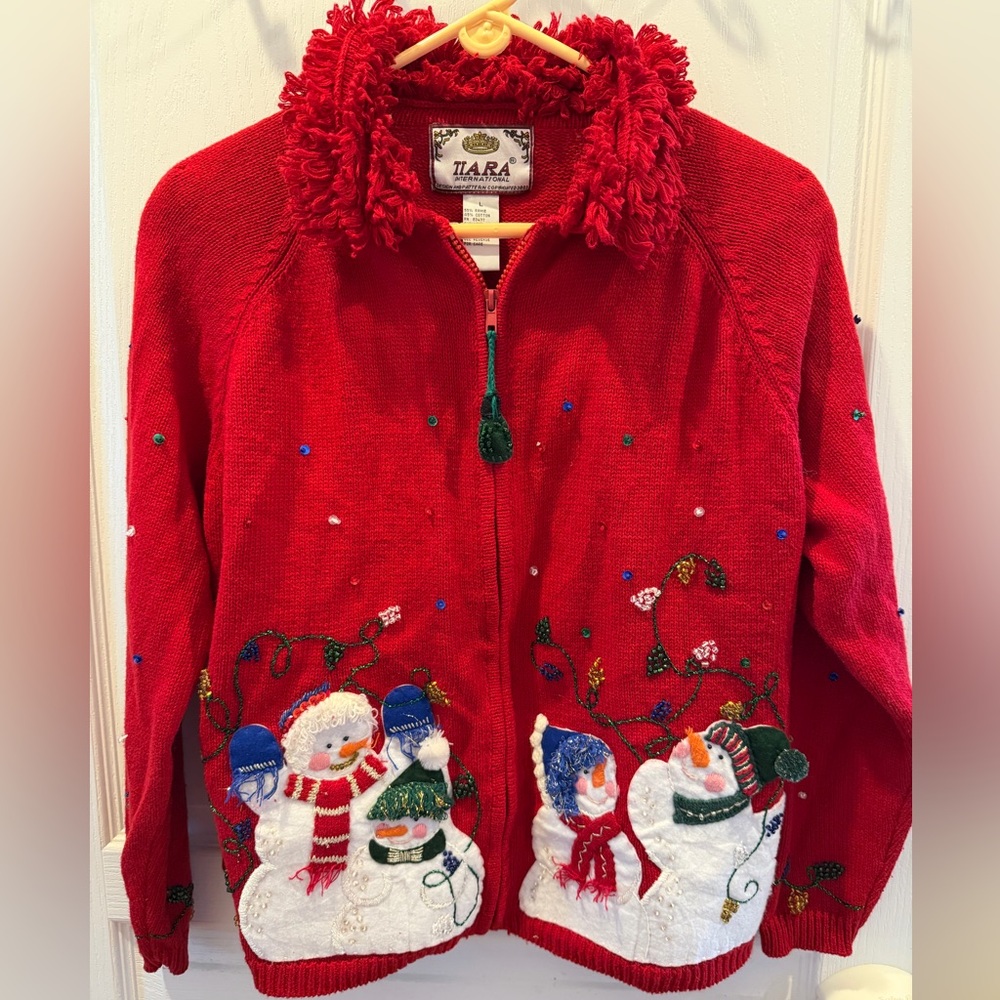Tiara Red Winter Sweater